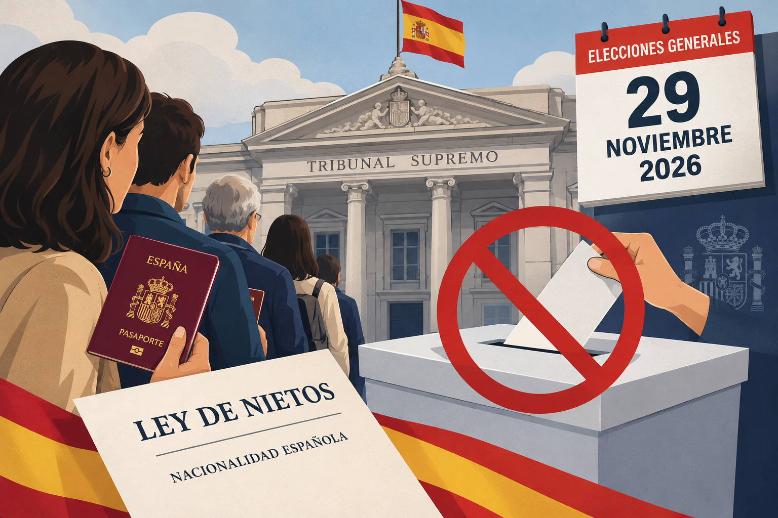 El Supremo mantiene el veto al voto de la ley de nietos y deja en el aire la participación de miles de nuevos españoles